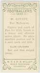 W. Lovett, Port Melbourne.