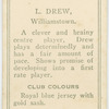 L. Drew, Williamstown.