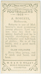 A. Roberts, Melbourne.
