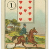 Nine of hearts (Man on horse)