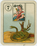Queen of clubs (Snake).