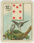 Seven of diamonds (Birds in nest)