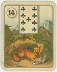 Nine of clubs (Mountain lion with kill)