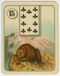 Ten of clubs (Bear on mountain).