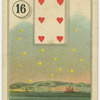 Six of hearts (Ships on ocean under stars)