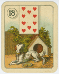 Ten of hearts (Dog outside).