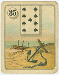 Nine of spades (Anchor in sand)