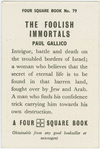 The foolish immortals.