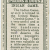 Indian game.