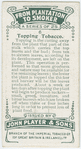 Topping tobacco.