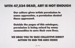 Art Is Not Enough [With 47,524 Dead . . . ]