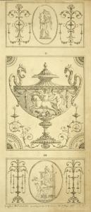 Designs on various ornaments.