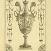 Central design of an urn; one angel approaching another