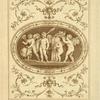 Central design of four cherubs with basket of apples, shrouds, and torch