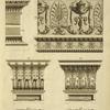 Upper right design of cornice, frieze, and architrave
