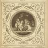 [Central design of four cherubs with basket of fruit and leaves, small bird overhead.]