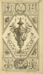 Central design of urn with two mermen on lid pouring water from shells