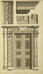 Bottom design of paneled door and door frame