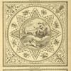 [Central design of moon goddess [Artemis?] riding stag-drawn chariot across the sky.]