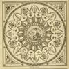 Central design containing scene of birth of Venus, attended by two mermaids and a dolphin
