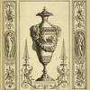 Central design of urn with designs of lions and garlands