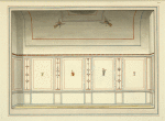 Interior with painted moldings and designs