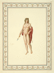 Nude youth holding bow and arrow.