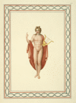 Nude youth with gold harp.