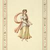 Young woman holding platter