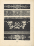 Figure du haut.-- applique en bronze ciselé décorant un secrétaire de Jacob (boudoir blue du palais de Compiègne).][...]