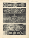 Figure du haut.-- motif de bronze ciselé. [...] Figure 2.-- entrée de serrure en bronze d'un tiroir de commode (palais de Fontainebleau).][...]