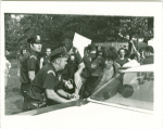 GAA demonstration at Suffolk County police headquarters. [Man in jacket arrested by police]