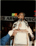 Blues bar demonstration, 43rd & Bway Blues. Times Sq.