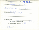 Harry Hay, apartment of Jonathan Katz, N.Y.C., 1983 [1]