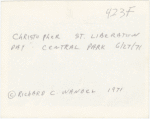 Christopher Street Liberation Day. Central Park 6/27/71.