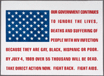American Flag [Our Government Continues to Ignore the Lives, Deaths and Suffering of People with HIV Infection . . . ]