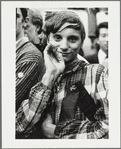 Young man wearing "Gay Power" button
