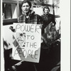 Sylvia Ray Rivera (front) and Arthur Bell at gay liberation demonstration, New York University