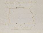 Sketch of footprint(?) of customhouse, with streets surrounding it