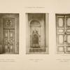 Chapelle: premier étage; porte d'entréee des tribunes; chapelle: premier étage; autel; chapelle: rez-de-chaussée; porte latéerale.