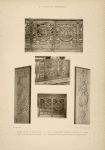 1. - Grille autour du maitre-autel. - 2. - appui de communion, chapelle derrière le chœur; 3. - grille de cloture de l'orgue. - 4, 5. - bas-reliefs des piliers autour de maitre-autel.