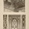 1. Salon de Diane - angle du plafond; 2. Salon de Diane - motif du milieu; 3. Salon de Diane - soubassement en marbre des fenêtre; 4. Salon de Vénus - soubassement en marbre des fenêtres.
