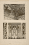 1. Salon de Diane - angle du plafond; 2. Salon de Diane - motif du milieu; 3. Salon de Diane - soubassement en marbre des fenêtre; 4. Salon de Vénus - soubassement en marbre des fenêtres.