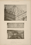 Vestibule de la chapelle, 1er étage; 1 - angle du plafond; 2 - motif dessus de porte de la tribune du roi; 3 - motif dessus des niches.