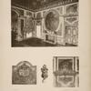 Salon de la paix; 1 - ensemble; 2 - plaque de cheminée; 3 - dessus de porte; 4 - crochet de la galerie des glaces.