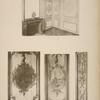 1 - Ensemble du cabinet des bains de Madame Adelaïde; 2 - détails des boiseries; 3 - panneau d'un volet.