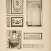 Petits appartements de la reine; 1 - panneaux de salon. 2 - porte d'entrée des petits appartements. 3 - cheminée du salon. [...]