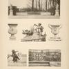 1 - Bassin du combat des animaux; 2 - vases en plomb, bassin de Neptune; 3 - dragon en plomb, bassin de Neptune; [...]