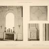 1 - Glace de la chambre a coucher; 2 - base et socle des pilastres; 3 - motif de panneau dans la pièce; 4 - chambranle des baies du salon des glaces.