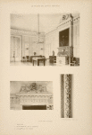 Salon des huissiers; 1 - ensemble; 2 - couronnement de la cheminée; 3 - chambranle des portes.